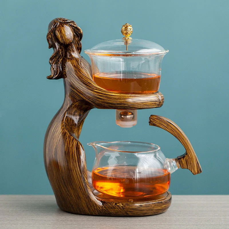 Dreamy Mermaid Wooden Teapot - Image 3