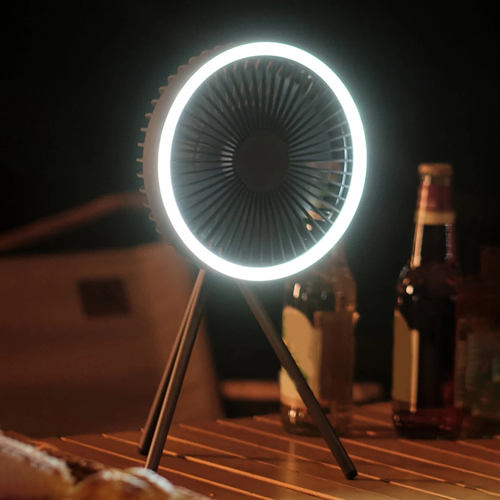 Portable Rechargeable Power Bank Fan Light - Image 2