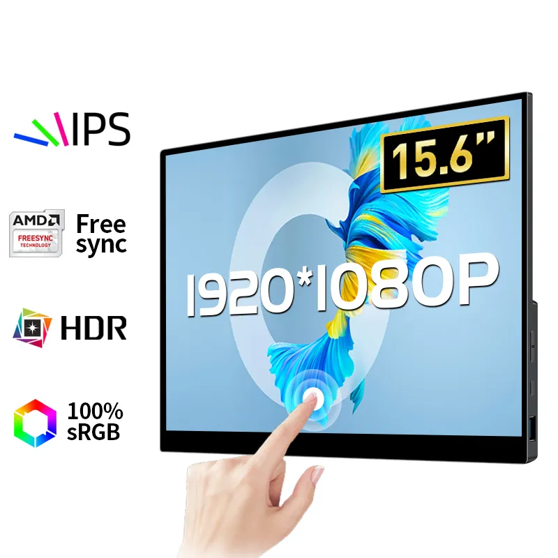 Dual Speaker IPS Display Touch Screen Portable Monitor - Image 2