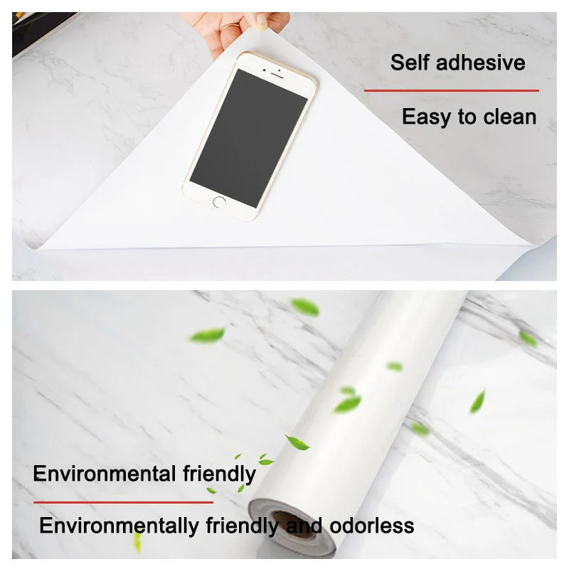 Marble Effect Self-adhesive Waterproof Wallpaper - Image 2