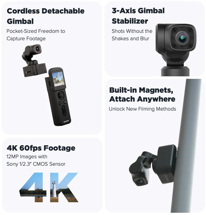 3-Axis Smart Snap 4K Gimbal Camera - Image 3
