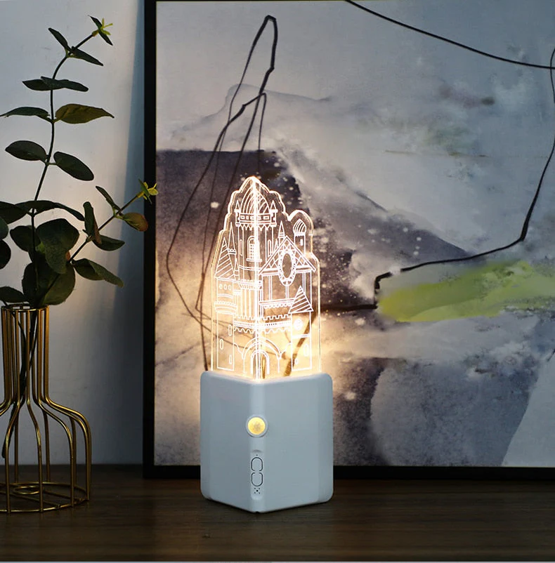 3D LED Rechargeable Wall Night Lamp - Image 2