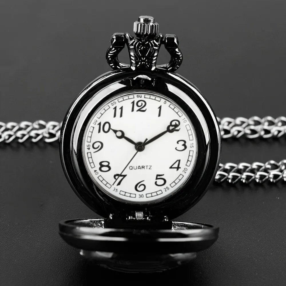 Timepiece Purple Rose Quartz Pocket Watch Necklace - Image 2