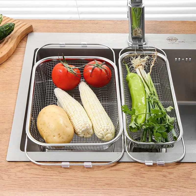 Space-Saving Over-Sink Mesh Strainer Rack - Image 3