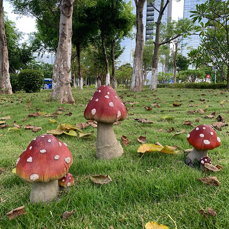 Outdoor Fairy Mushroom Resin Garden Decor - Image 3