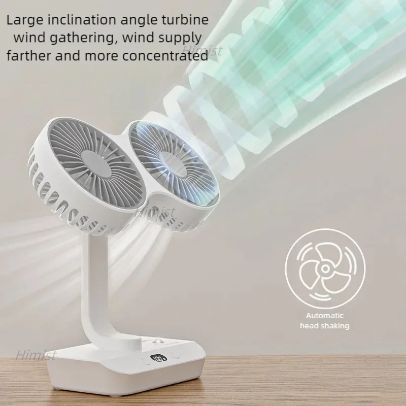 Lightweight Double Blades Rechargeable Travel Camp Cooler Fan - Image 2