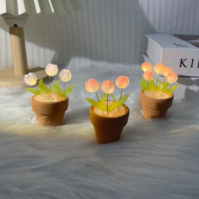 Creative DIY Rose Glow Night Lamp Decor - Image 2