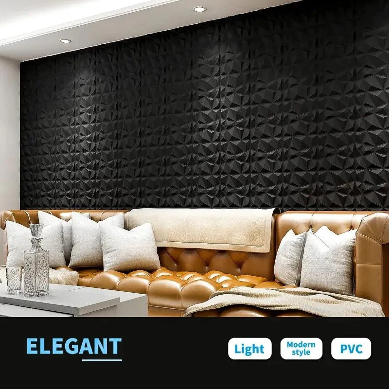 3D Diamond Design Decorative Matt Wall Panel Stickers - Image 2