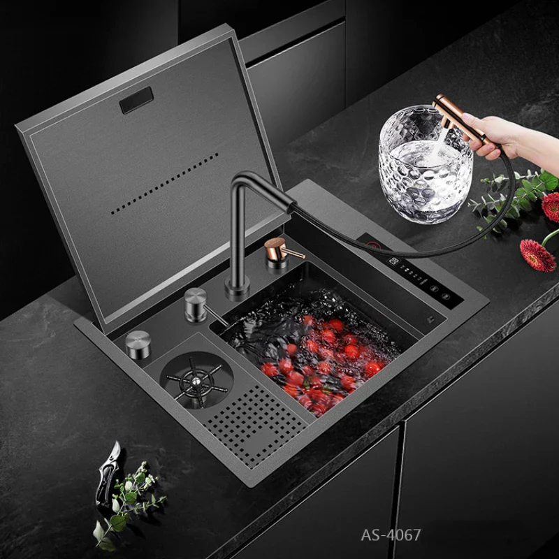 Nano Black Luxury Hydro Purification Hidden Kitchen Sink - Image 2