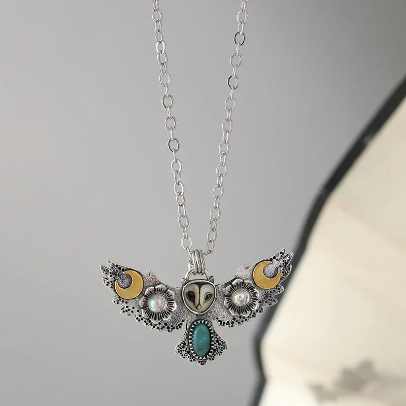 Quiet Watcher Owl Charm Necklace - Image 3