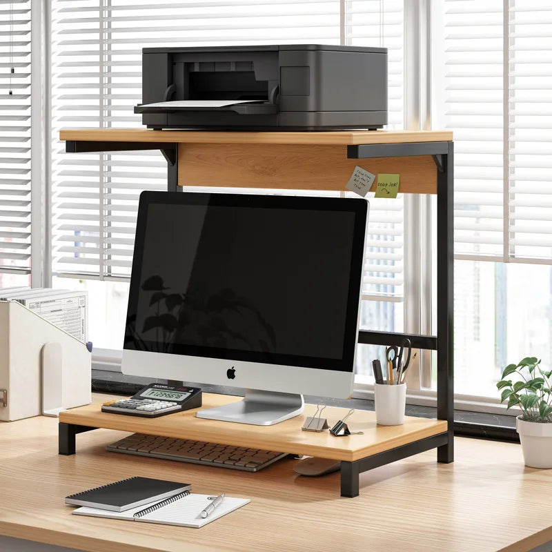 Office Hub Sleek Desk Organizer Monitor Stand - Image 2