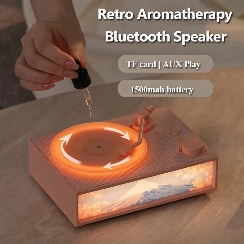 Vintage Design & LED Mood Lighting Wireless Aromatherapy Speaker - Image 3