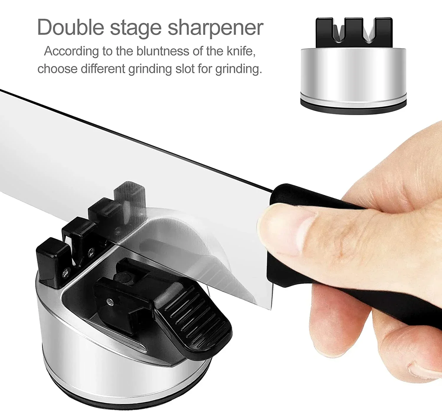 Non-Slip Pocket Size Chef's Quick Knife Sharpener - Image 3