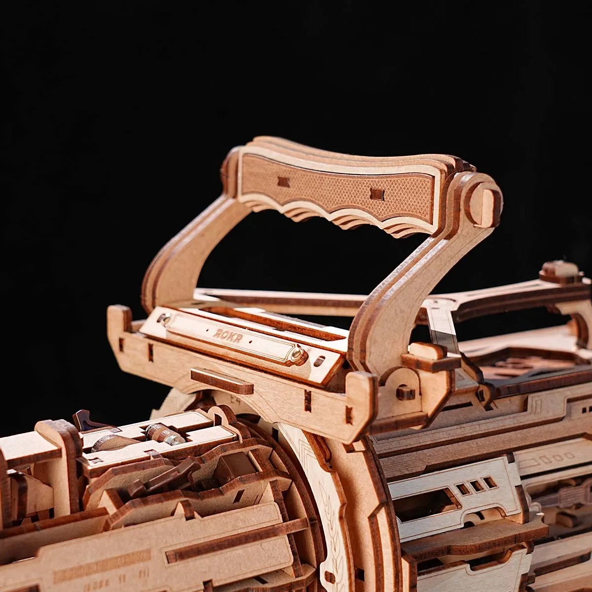 3D Puzzle Wood Rapid Fire Launcher Toy Gun - Image 3