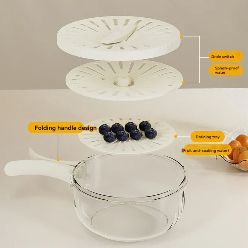 Space Saving Vegetable Fruit Drainer Basket - Image 2