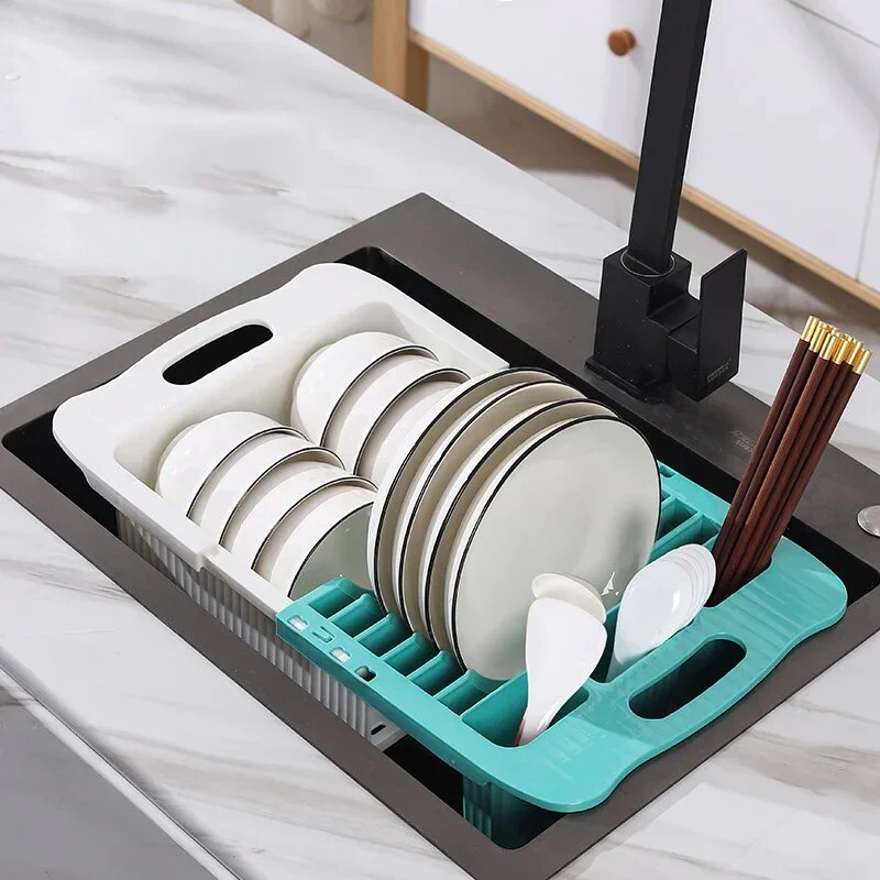 Efficient Kitchen Retractable Dish Drain Rack - Image 2