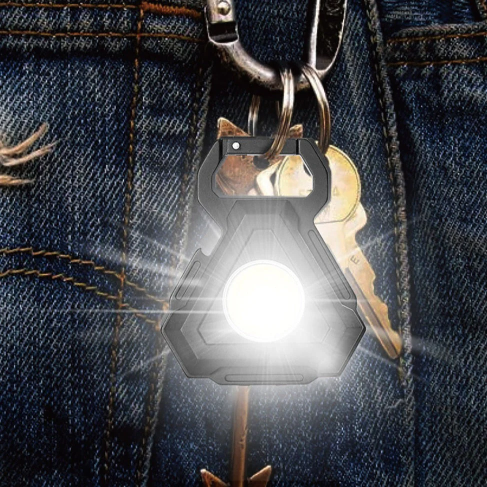 Mini LED Flashlight USB Bottle Opener Keychain - Image 3