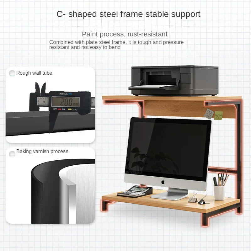 Office Hub Sleek Desk Organizer Monitor Stand - Image 3
