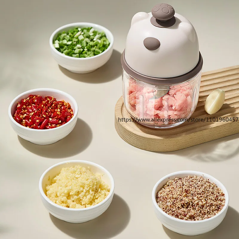 Cute Bear Rechargeable Anti-Slip Electric Grinder - Image 3