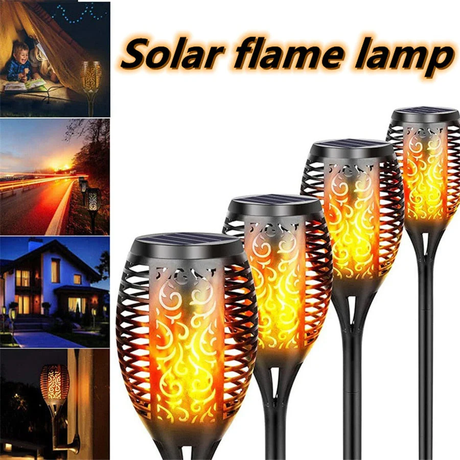 Outdoor LED Solar Artificial Flame Lamp - Image 3