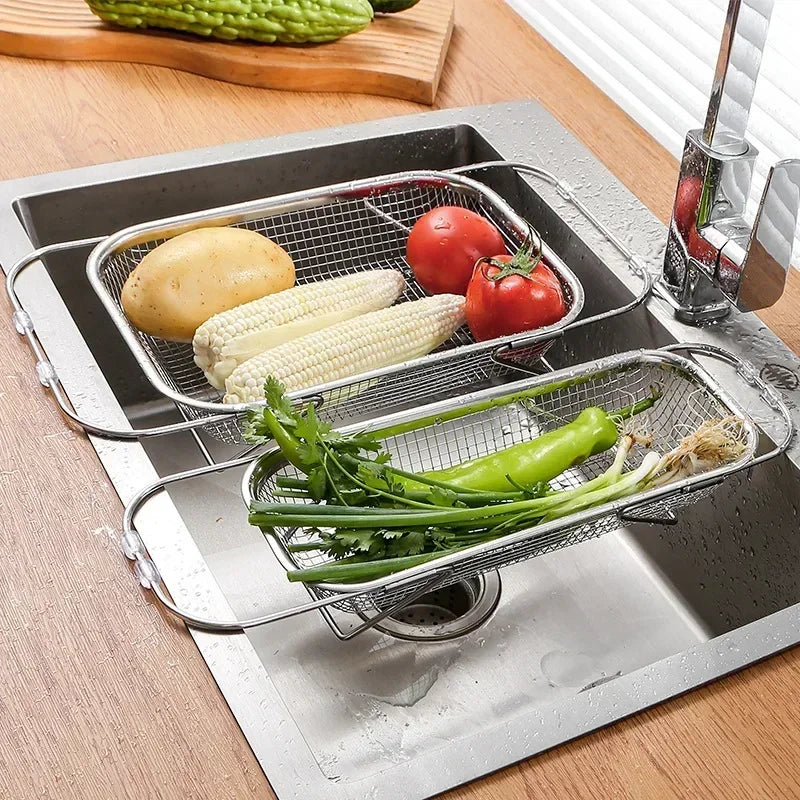Space-Saving Over-Sink Mesh Strainer Rack - Image 2