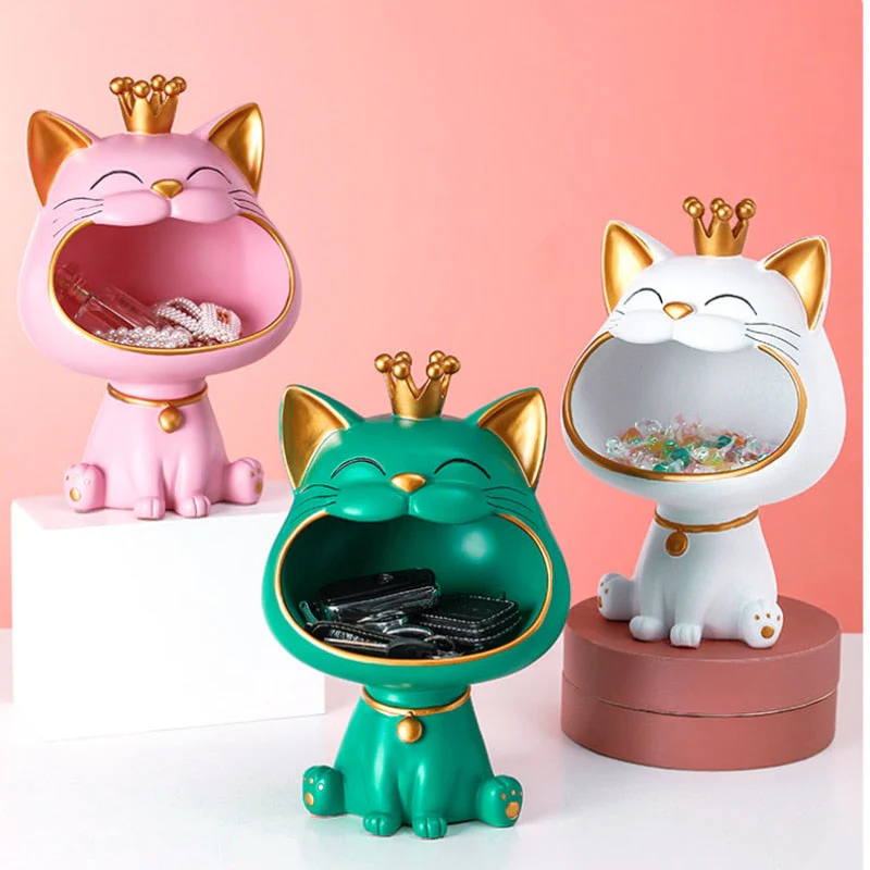 Fortune Kitty Statue Home Storage Box - Image 1
