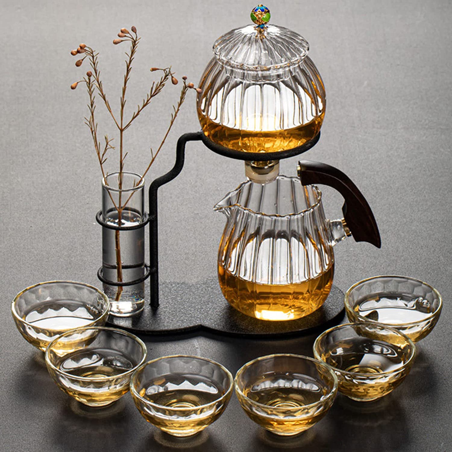Nature Leaf Magnetic Semi-Automatic Tea Set - Image 1