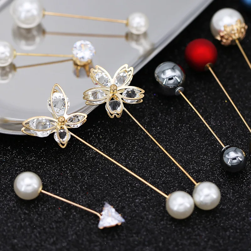 Pearl Charm Button Brooch - Image 2