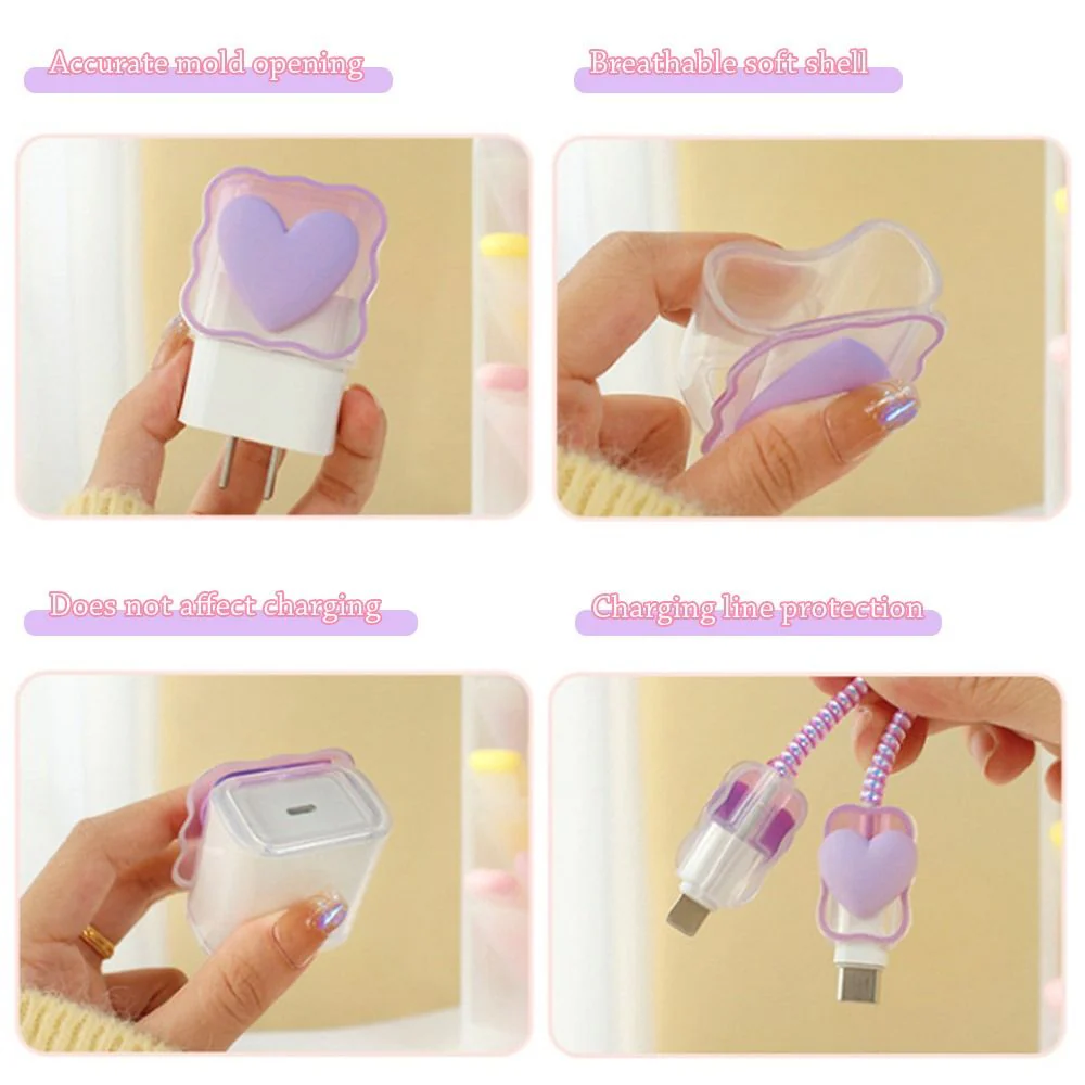 Transparent Love Charging Cable Protector Case - Image 3