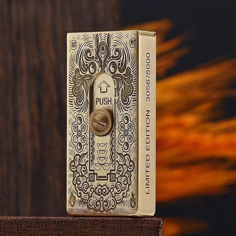 Retro Upward Slide Flame Gasoline Lighter - Image 1