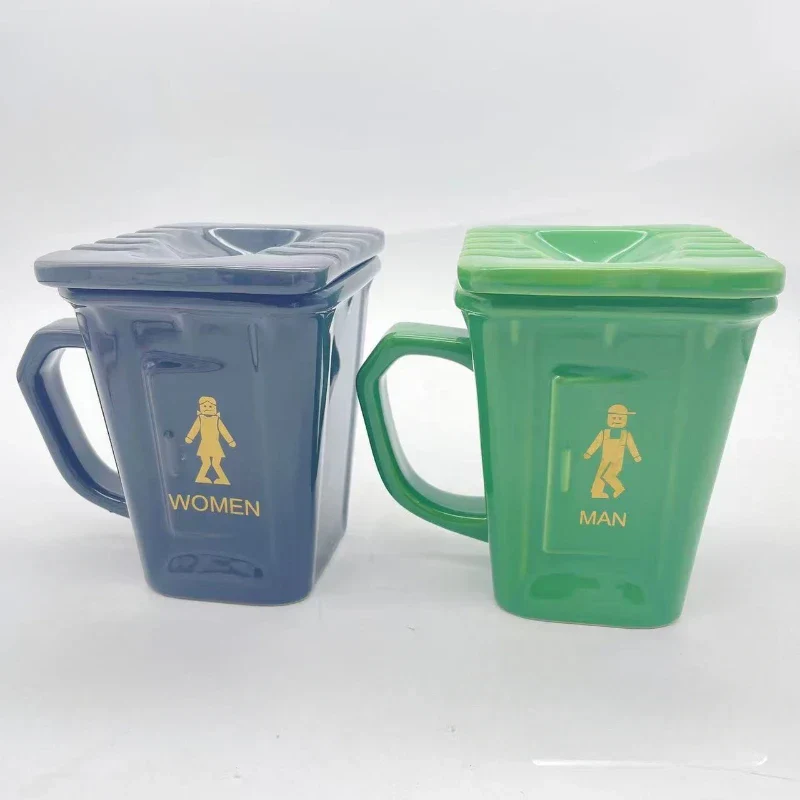 Squatting Toilet Shape Ceramic Mug - Image 3