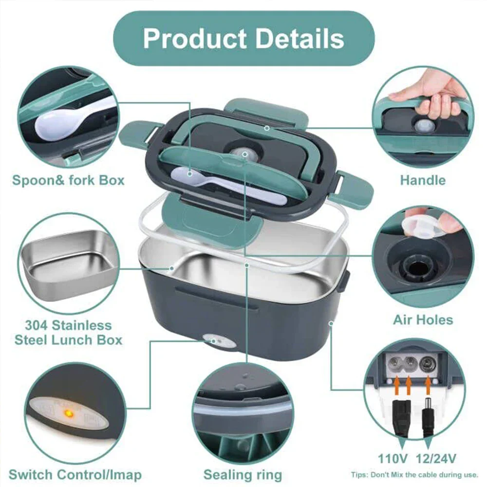 3in1 Electric Heat Fast Portable Meal Warmer Box - Image 3
