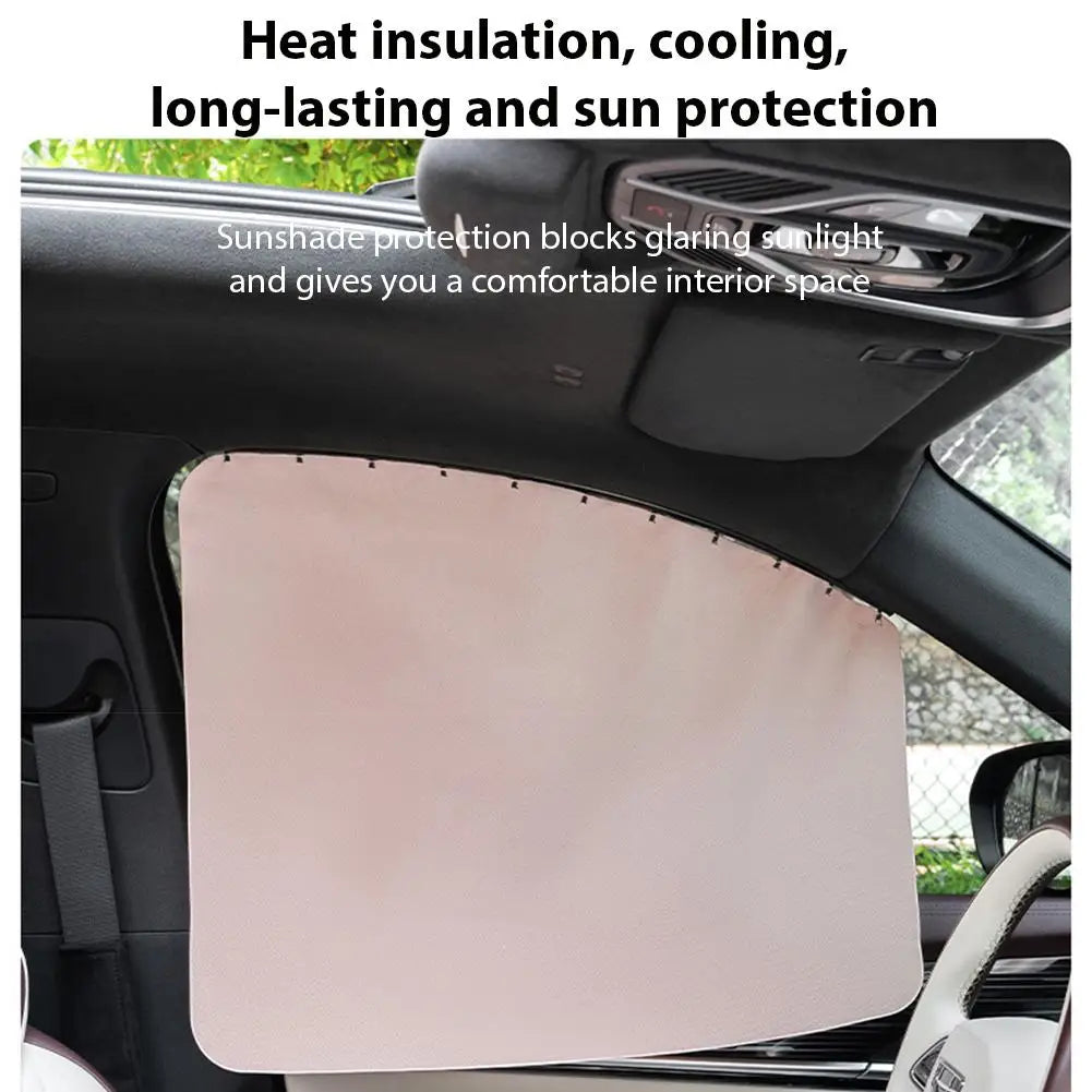 Magnetic Slide Retractable Rail Car Window Curtains - Image 2