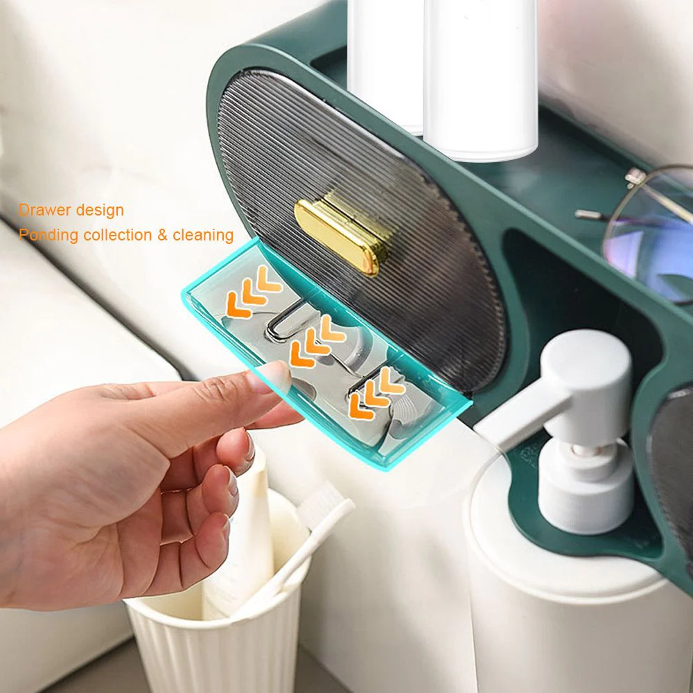 Wall-Mounted Waterproof Bathroom Storage Rack - Image 3