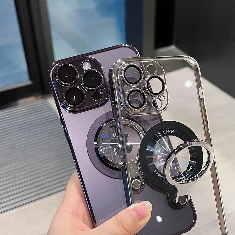 360 Rotating Transparent iPhone Holder Case - Image 3