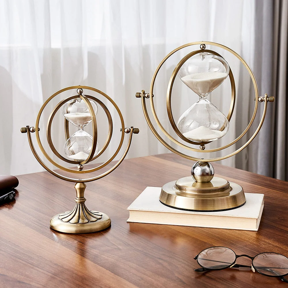Time Charmer Metal Hourglass Decor - Image 1