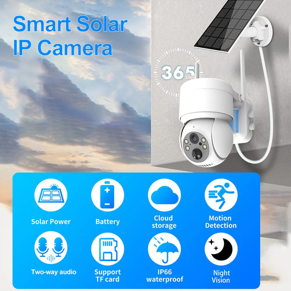 Outdoor WiFi Solar-Powered Security IP Camera - Image 3
