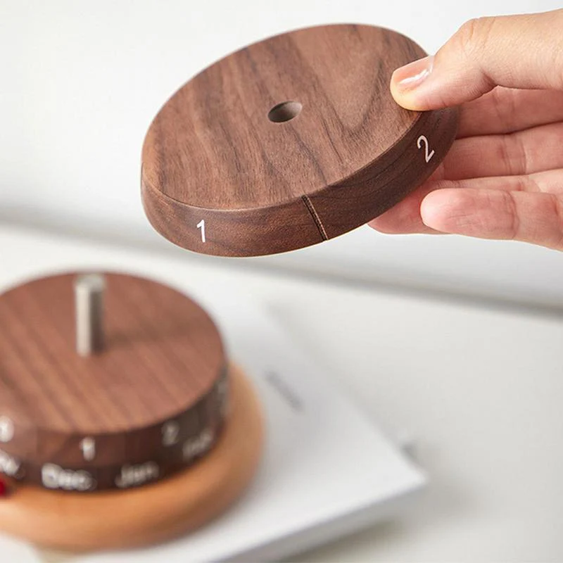 Unique Planet Wooden Table Calendar - Image 3