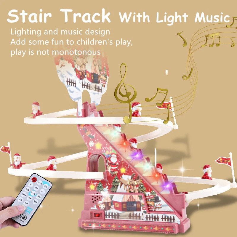 Climbing Santa Claus Race Track Toy Set - Image 3