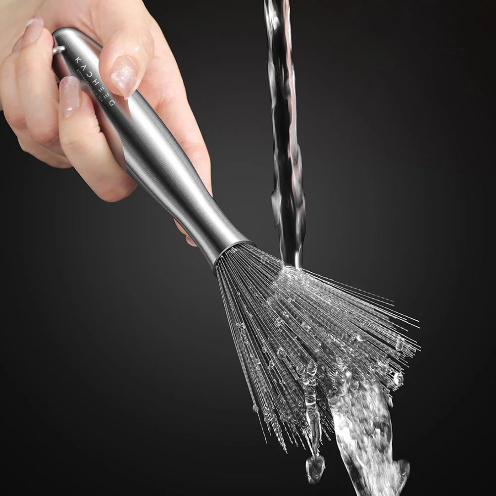 Edge Cleaner Long-Handle Pan Brush - Image 1