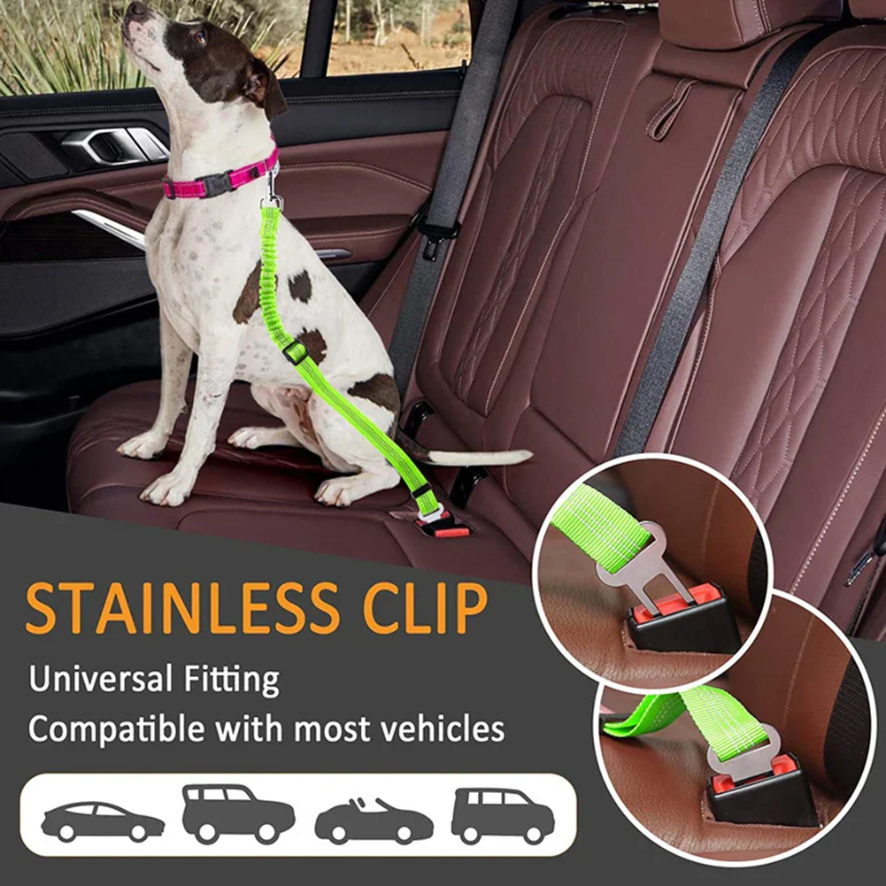 Adjustable Double Breathable Mesh Pet Car Safety Leash - Image 3