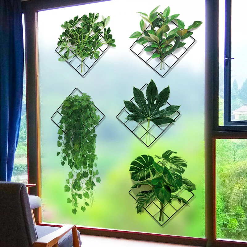 3D Nature Wind Green Plant Wall Sticker - Image 2