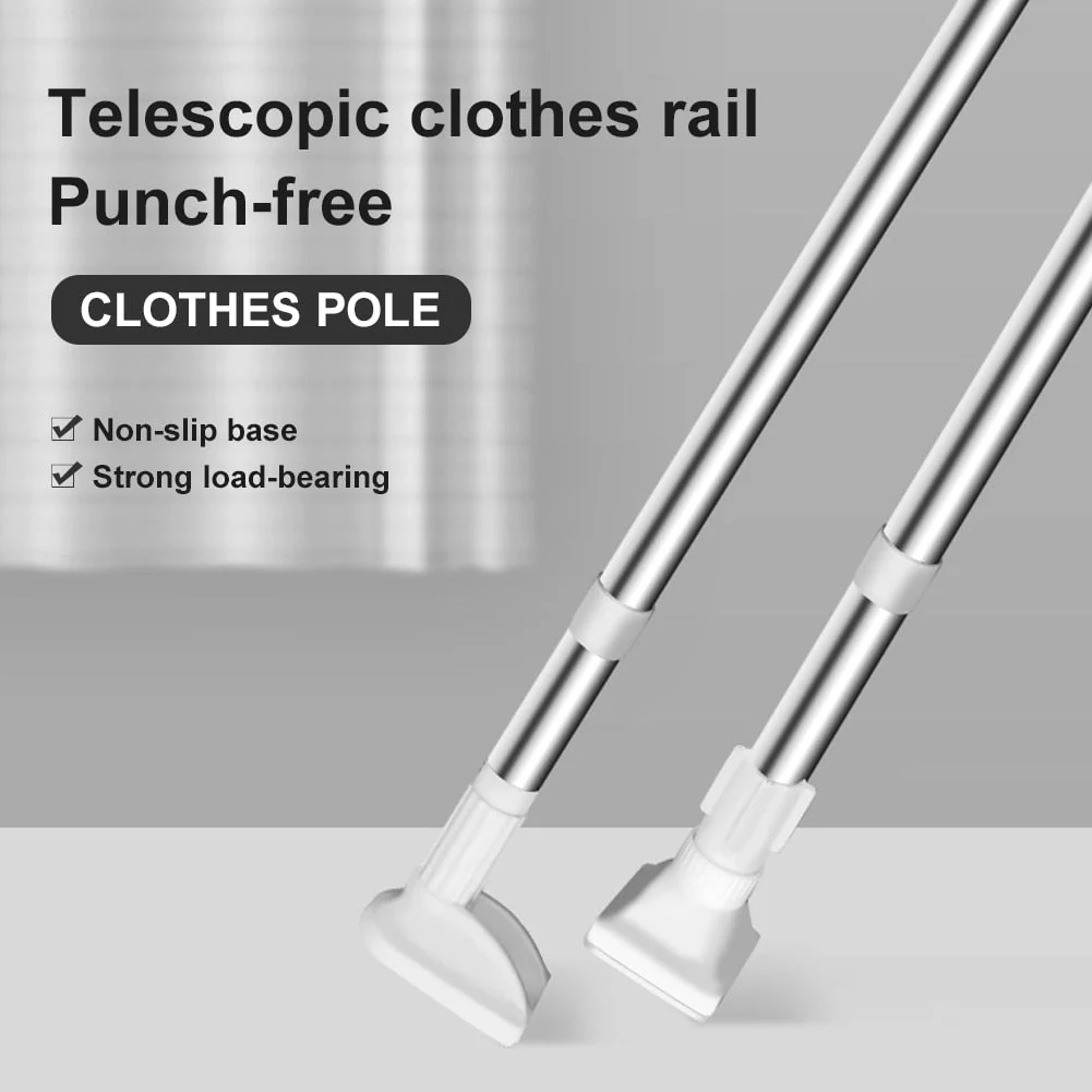 Space Saver Adjustable Telescopic Clothes Hanger Rod - Image 2