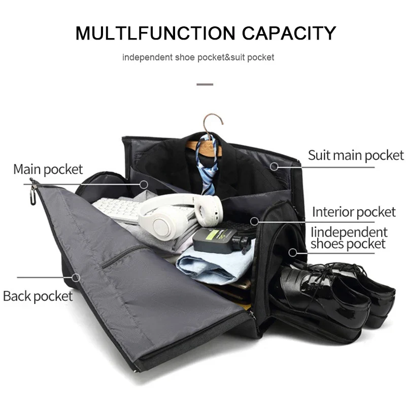 Shoe Suit Storage Foldable Compact Travel Bag - Image 2