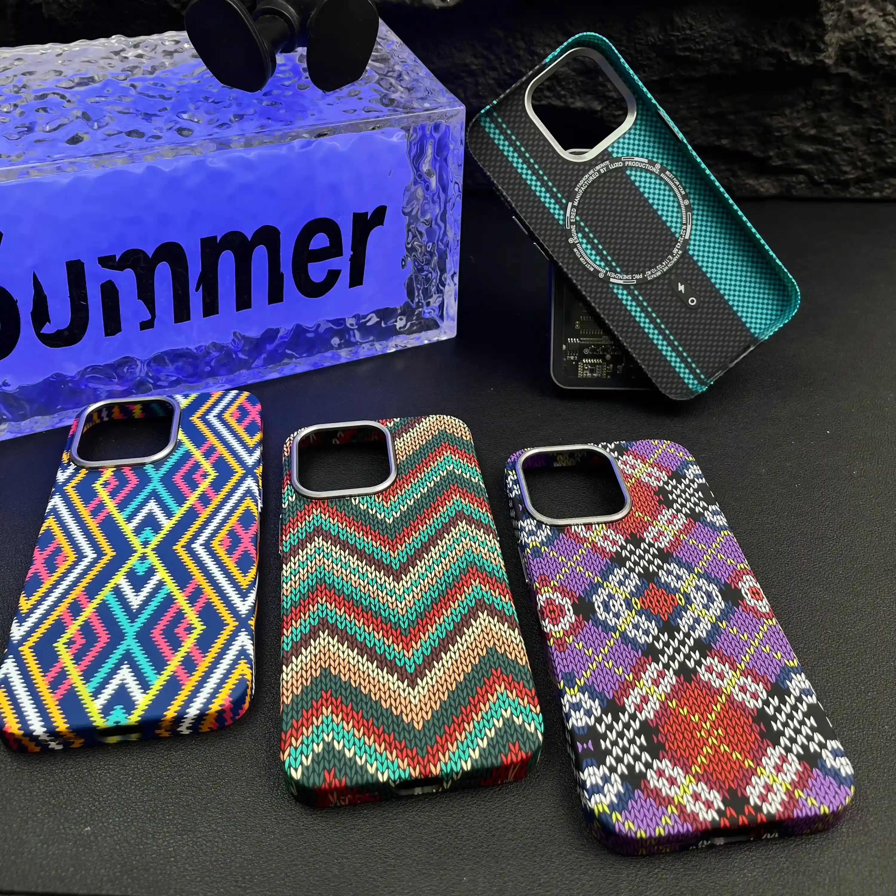 Carbon Weave Sleek Texture iPhone Case - Image 2