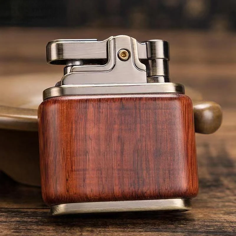 Wooden Vintage Spark Kerosene Lighter - Image 1