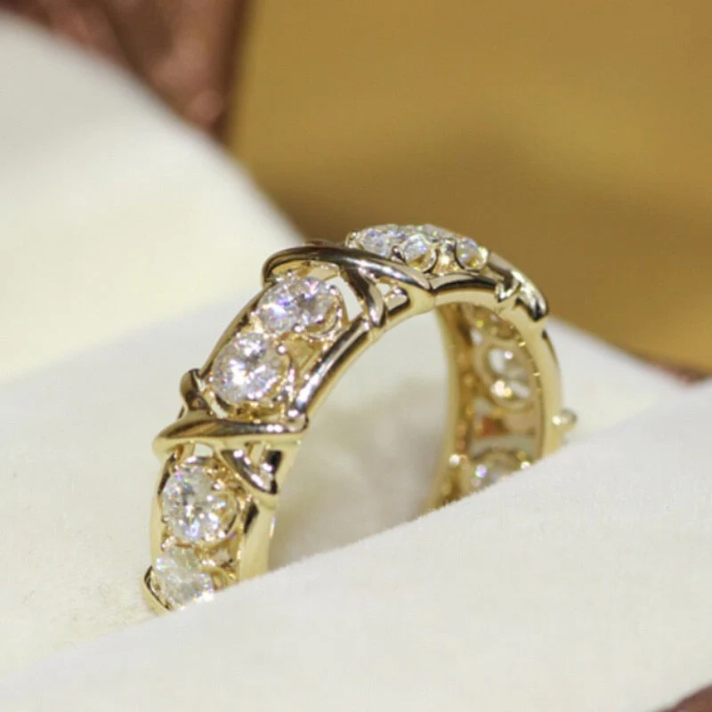 Handmade Creative Eternity Zircon Ring - Image 2