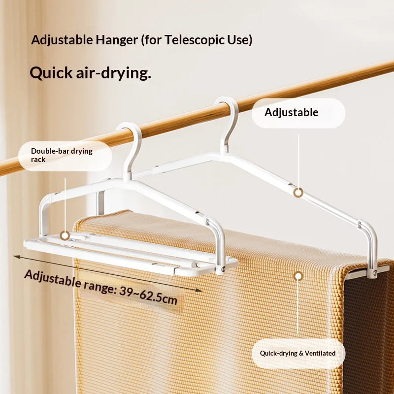 Fold Away Extendable Laundry Hanger Rack - Image 3