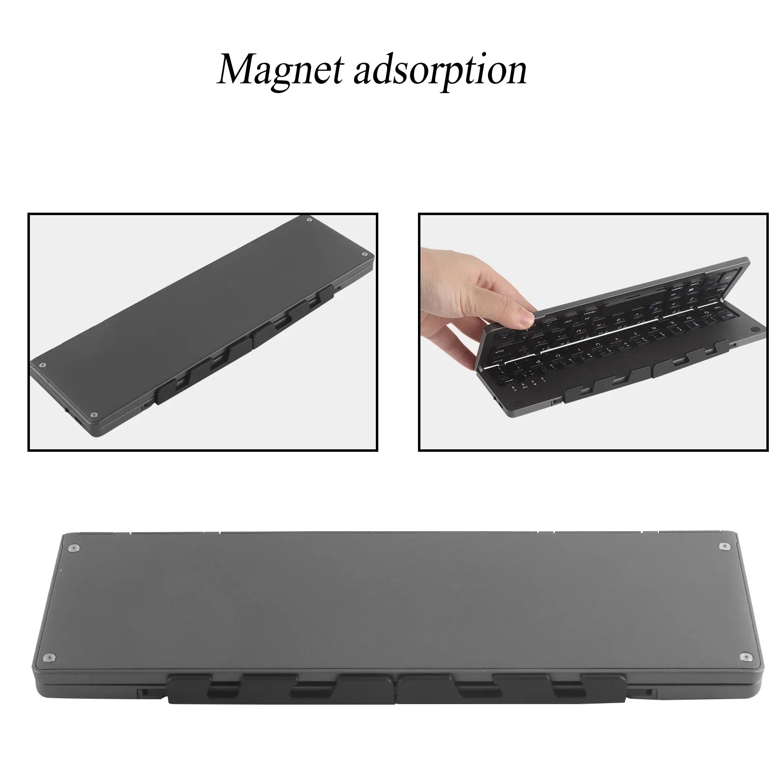 Travel-Friendly Foldable Wireless Keyboard Phone Holder - Image 2
