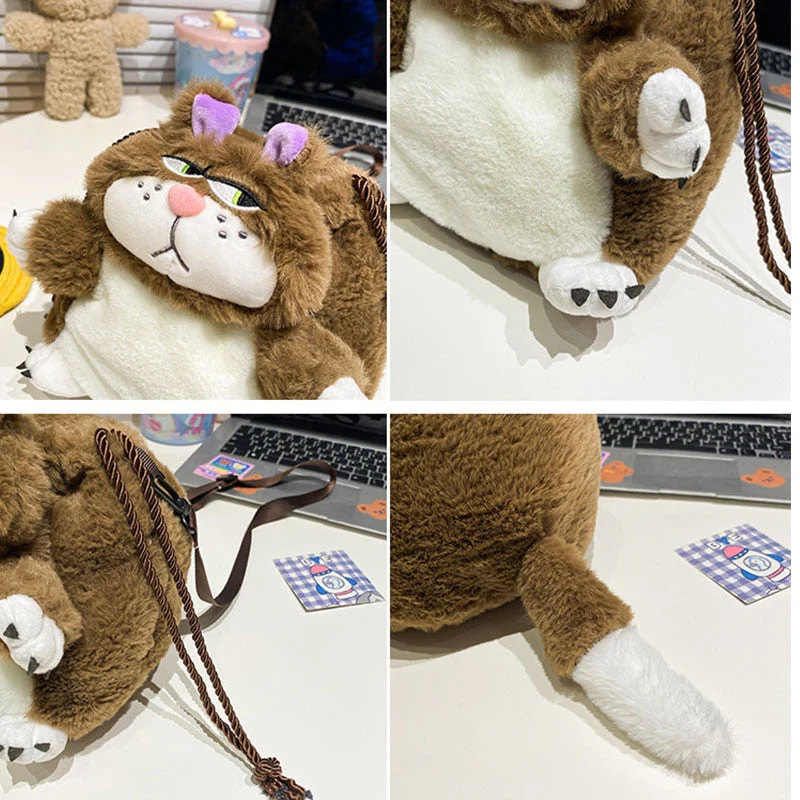 Bored Plush Cat Shoulder Bag - Image 3